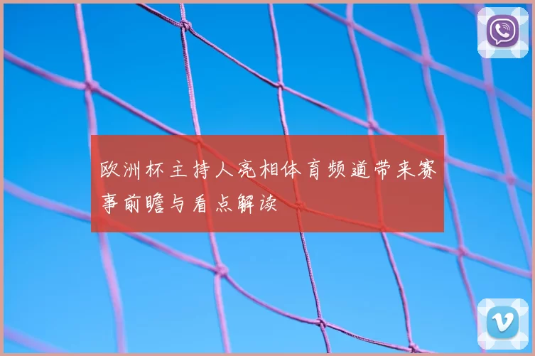 欧洲杯主持人亮相体育频道带来赛事前瞻与看点解读