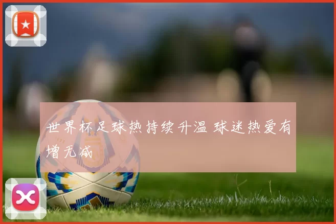 世界杯足球热持续升温 球迷热爱有增无减